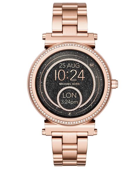 michael kors access women's sofie touchscreen smartwatch 42mm bands